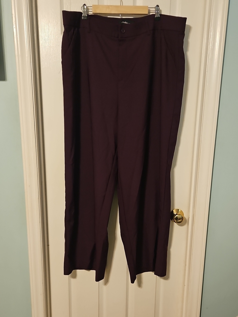 STUDIO BY torrid Plum WIDE-Leg Trousers 22 TALL LIKE NEW! Super Cute!!